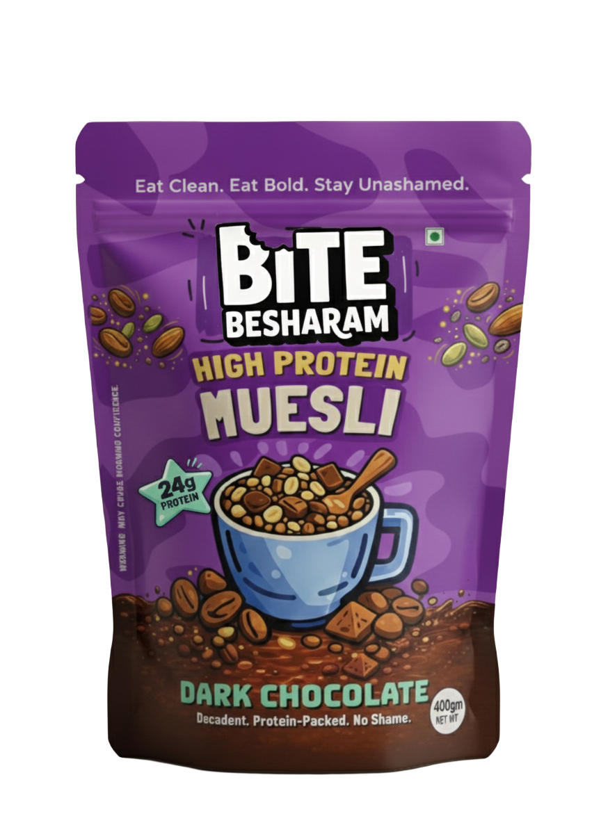 Bite Besharam High Protein Muesli Dark Chocolate 400g