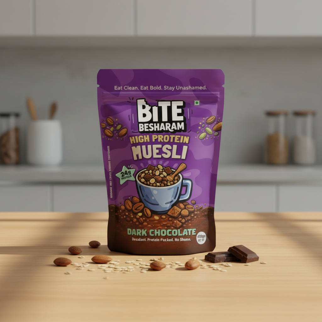 Bite Besharam High Protein Muesli Dark Chocolate 400g