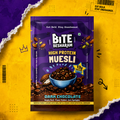 High Protein Dark Chocolate Muesli | 26g Protein/100g | Bite Besharam | Weekly Pack 7 x 50g